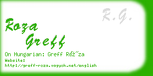 roza greff business card